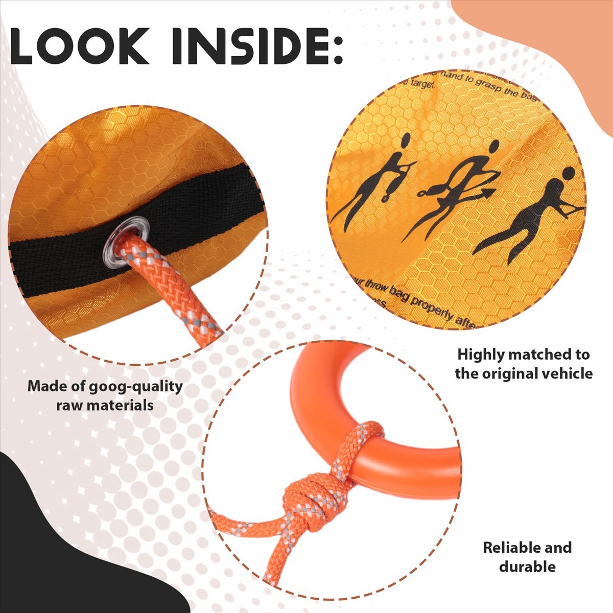 Rescue Rope Throw - Happy New- Reflective Throw Rope with