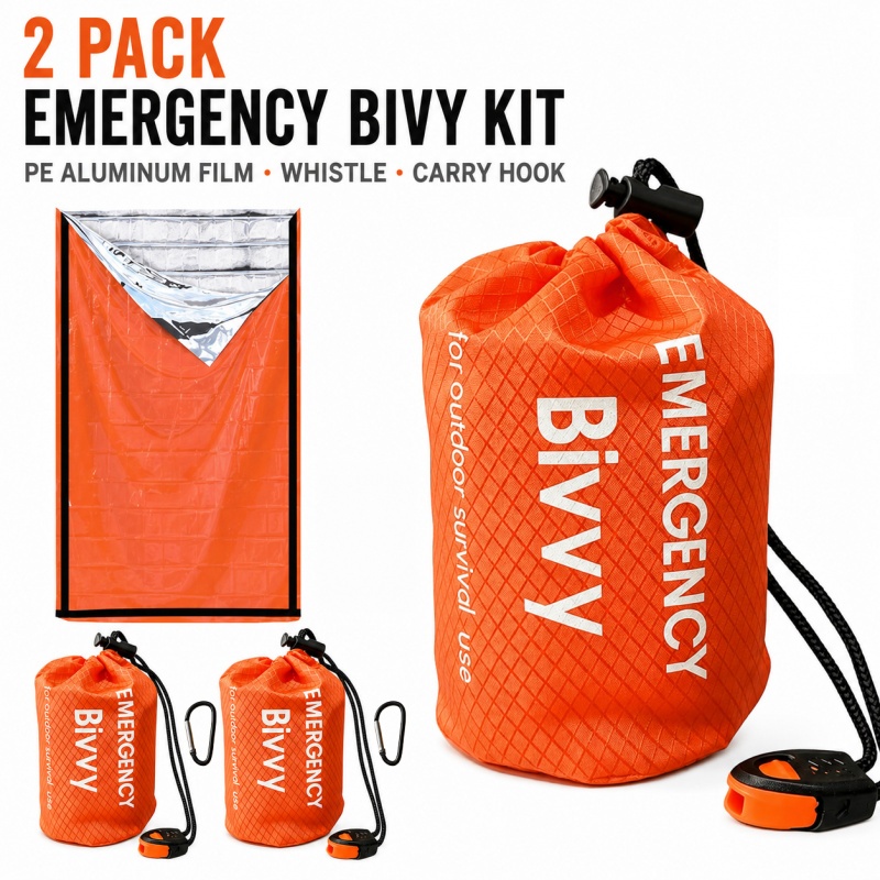 2 Pack Emergency Sleeping Bag, - đánh giá và giá Bivy Bag Emergency