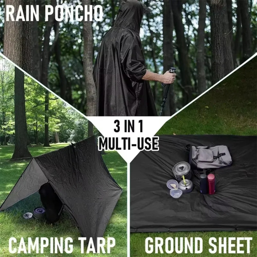 Outdoor Multifunctional 3 In 1 - đánh giá và giá Emergency Poncho Rain