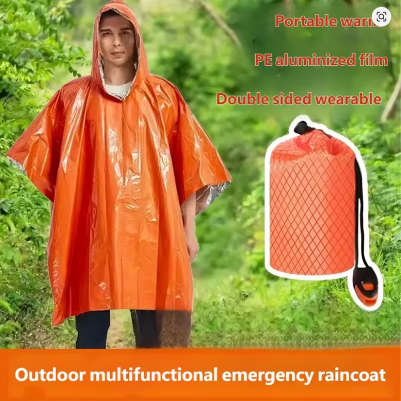 Emergency Poncho 4 Pcs,Film Th - đánh giá và giá Survival Blanket Reflective