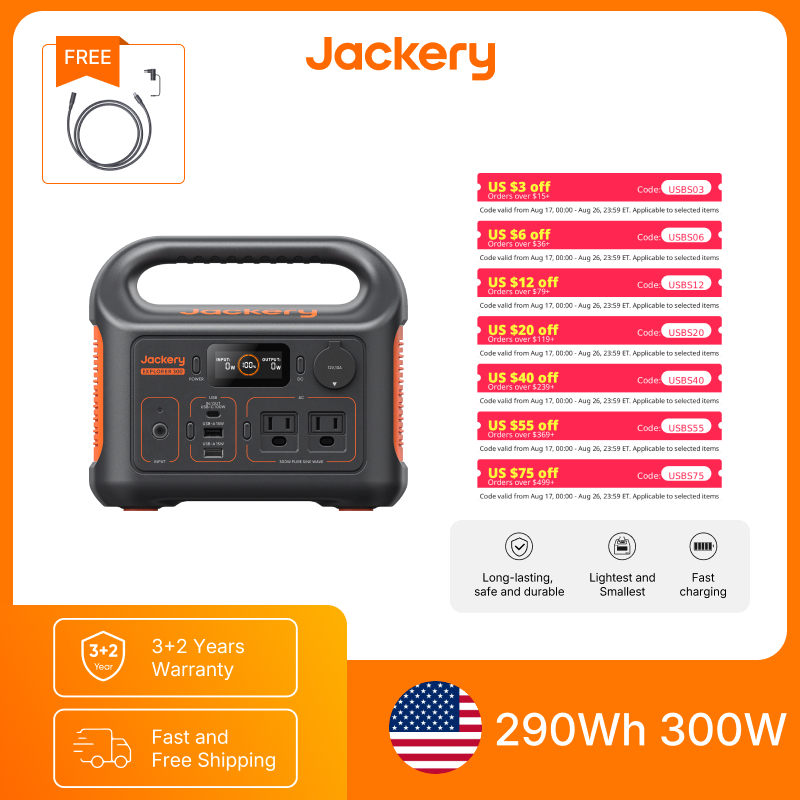 Jackery Portable Power Station - đánh giá và giá Solar Emergency Charger