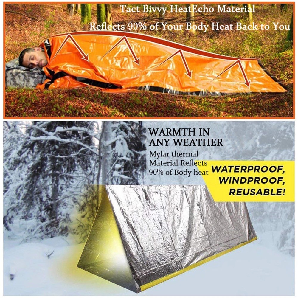 Emergency Sleeping Bag for Sur - đánh giá và giá Emergency Mylar Tent
