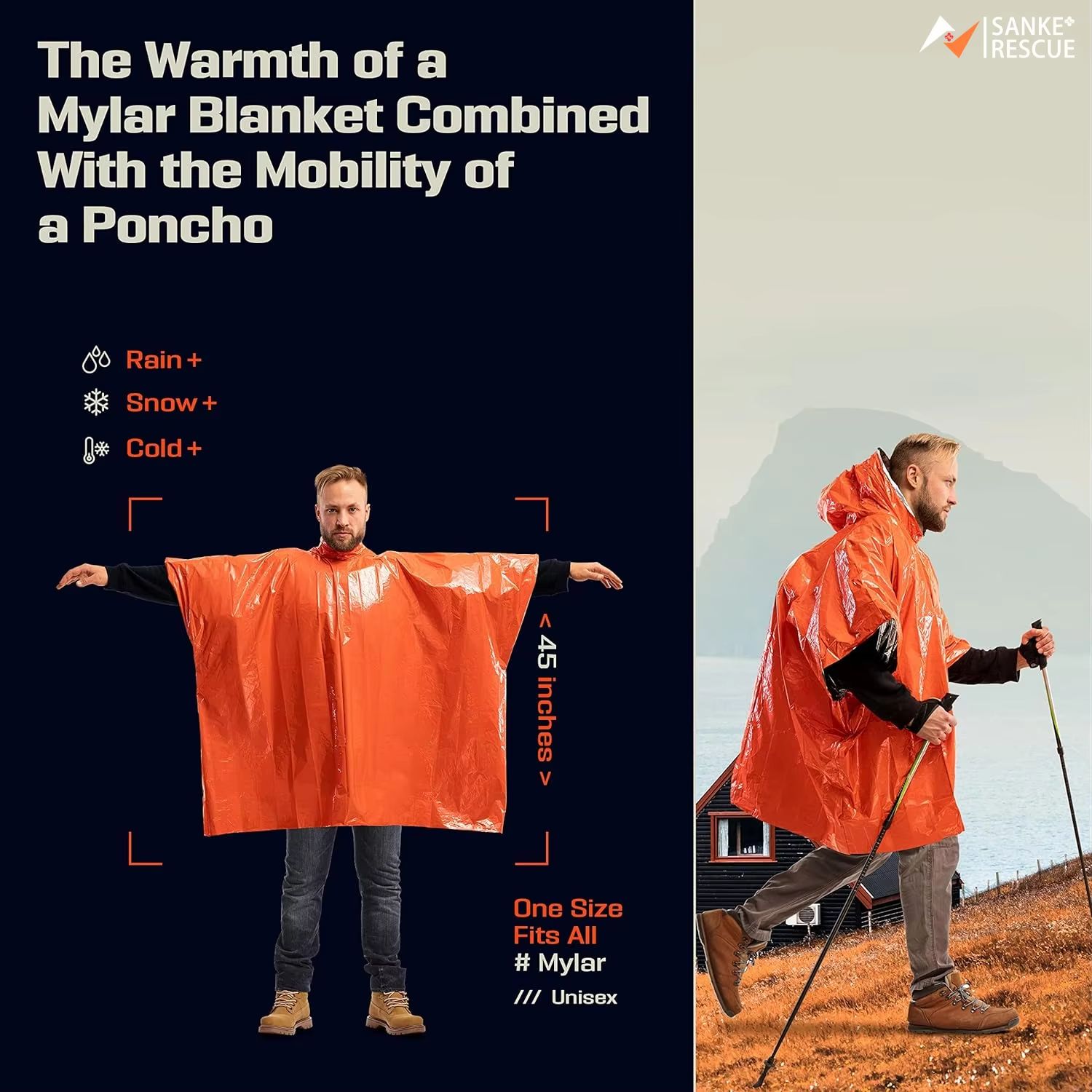 Emergency Rain Poncho Thermal  - đánh giá và giá Emergency Poncho Rain