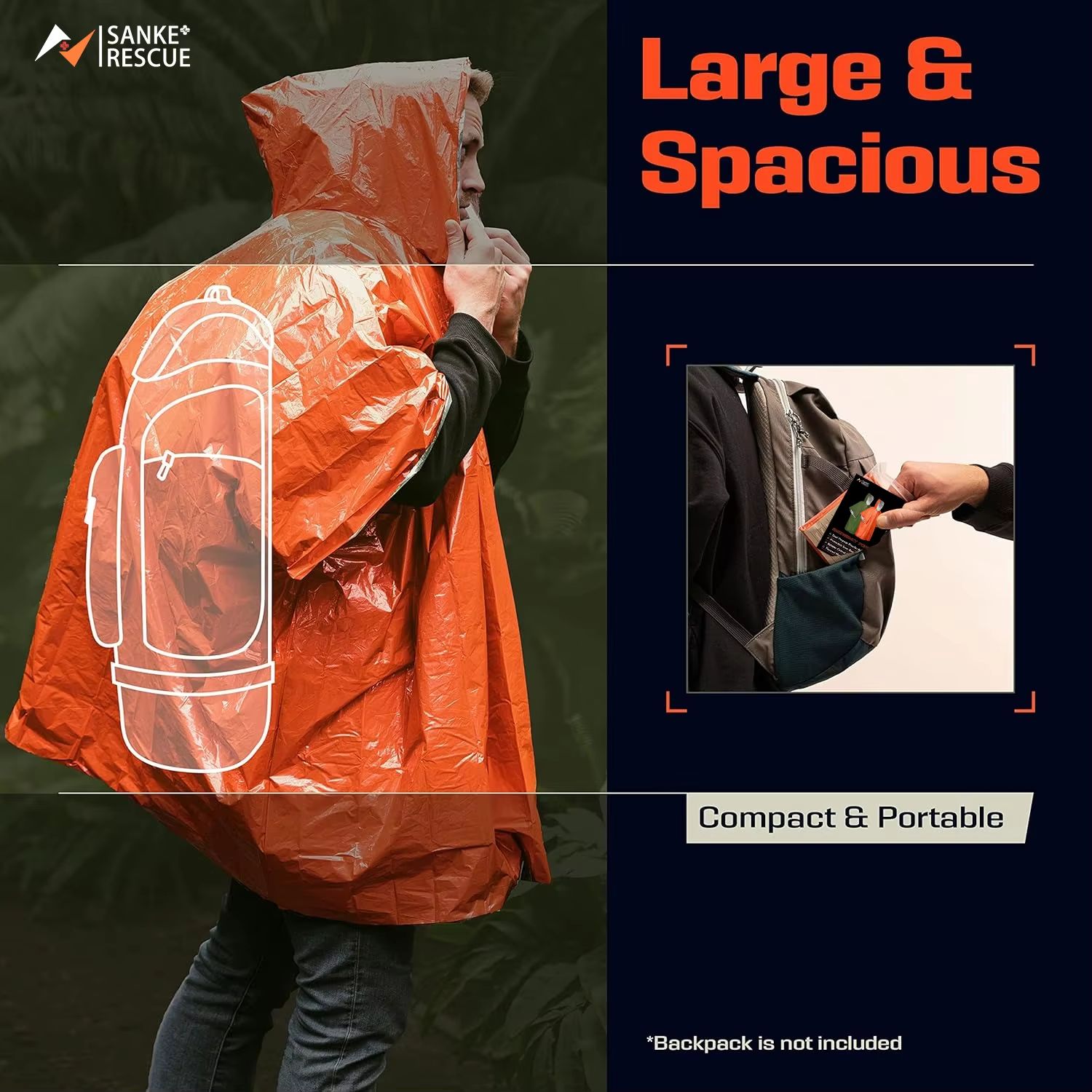 Emergency Rain Poncho Thermal  - đánh giá và giá Emergency Poncho Rain